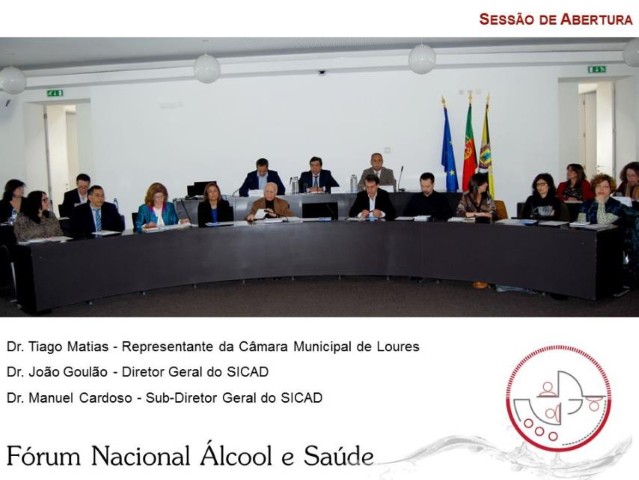 Imagem de sessão de abertura de ​Reunião do  Fórum  Nacional do Álcool  e  Saúde