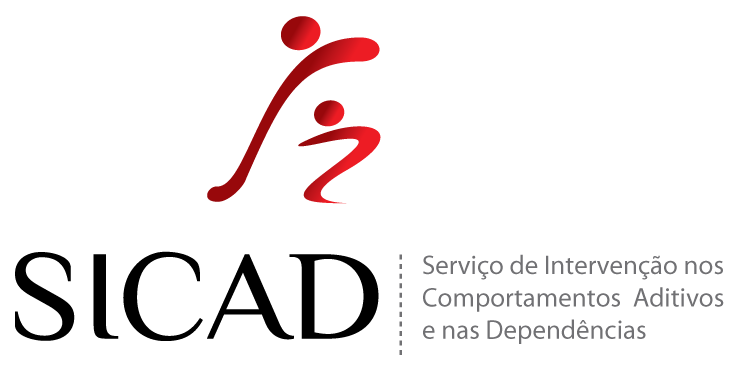 Logotipo do Serviço de ntervneção nos Comportamentos Aditivos e nas Dependências (SICAD)