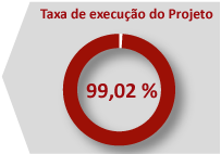 Taxa de execução do projeto 99,02%