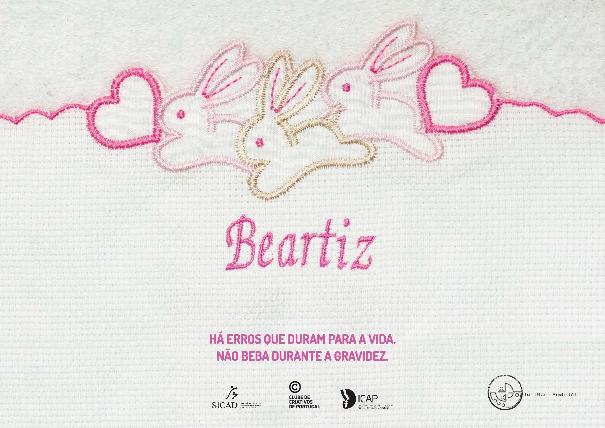 Imagem de cartaz Campanha Álcool e Gravidez - Beartiz 2